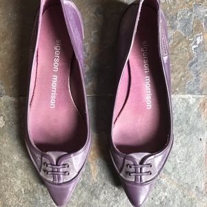 Sigerson Morrison Waterproof Purple Flats